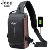 jeep buluo brand high quality men chest sling bags motorcycle crossbody shoulder bag travel pack anti theft male fashion hot new