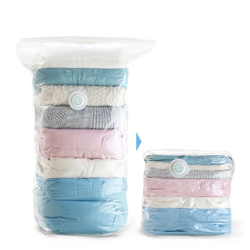 

No Pump Needed Vacuum Storage Bags for Clothes Blankets Comforters Sweaters Pillows Home Compression Seal Bags Space Saver Bags