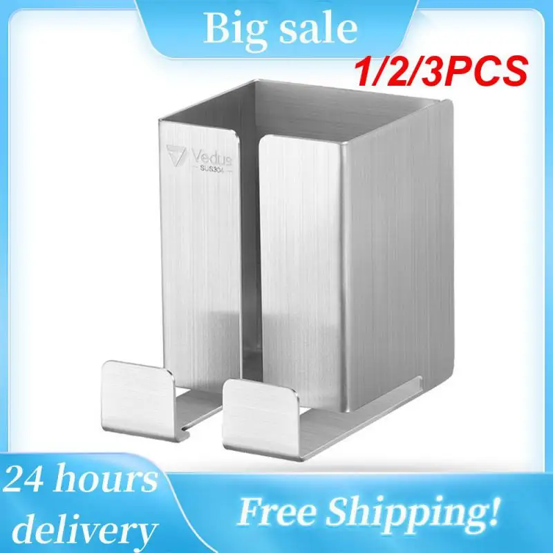 

1/2/3PCS stainless steel Electric Shaver Razor Wall-Mounted Holder Traceless Rack Space Saving Storage Holder Bathroom