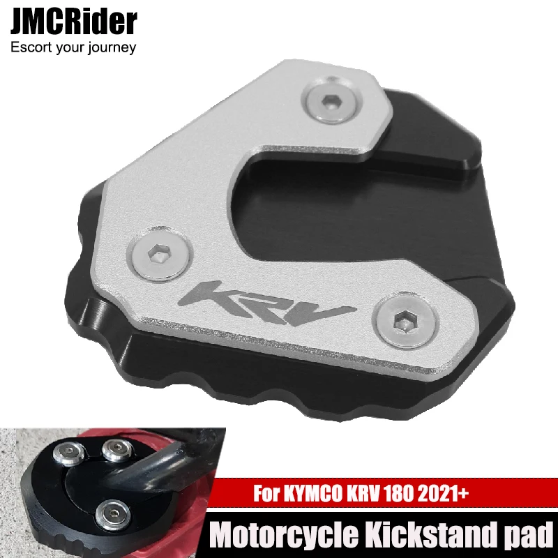 

Motorcycle Accessories For KYMCO KRV 180 KRV180 2021 CNC Kickstand Foot Side Stand Extension Pad Support Plate