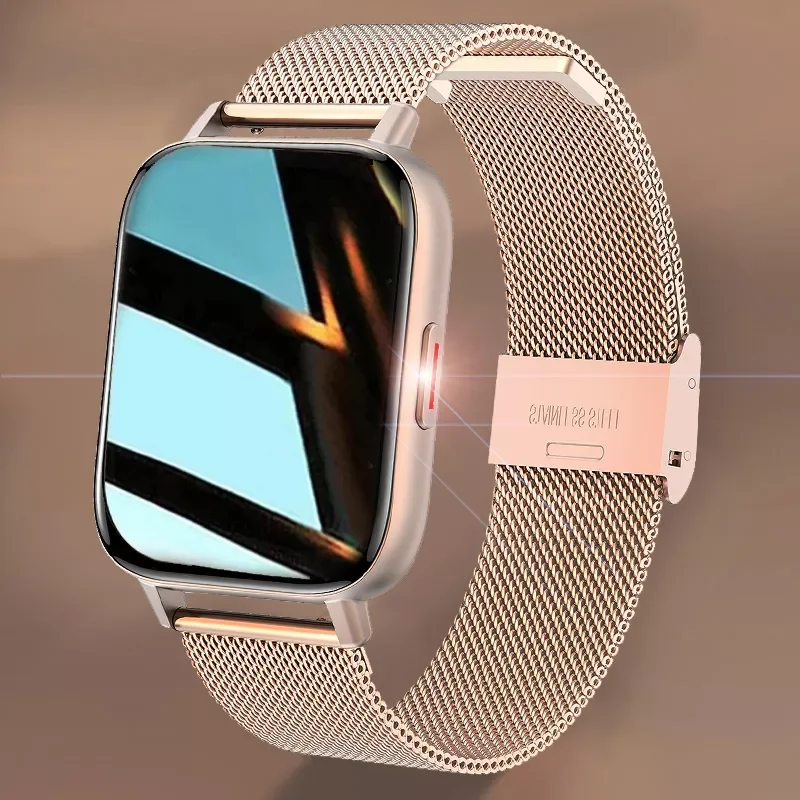 

2021 New Women Smart watch Men 1.69" Color Screen Full touch Metal Watch Case Fitness Tracker Call Smart Clock Ladies Smart