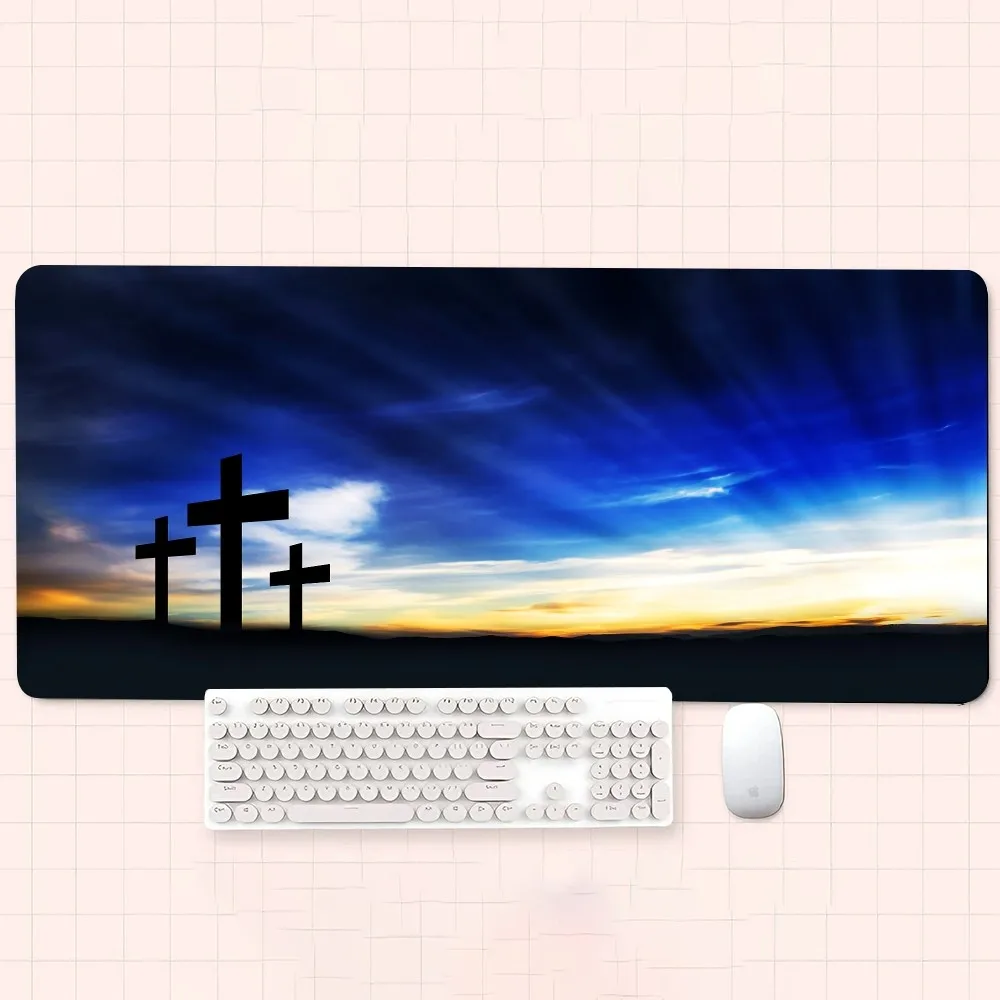 Кристианский крест крутой коврик для мыши новые поступления большой игровой L XL