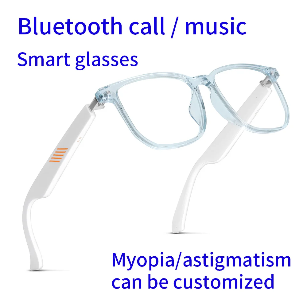 

Myopia Customizable Smart Glasses Bluetooth 5.0 Wireless Headset Music Sports Call With Microphone Driving Free shipping
