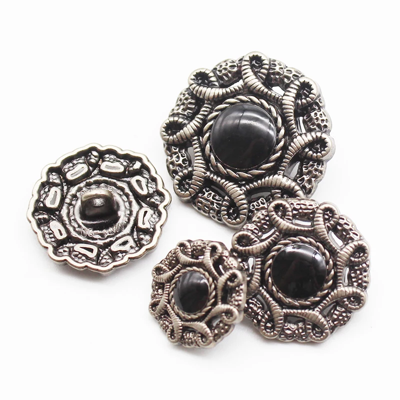 Новинка винтажная серебряная круглая ручная строчка разных размеров Цветочная