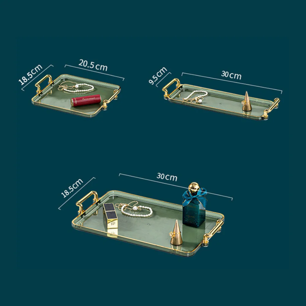 Роскошный поднос для хранения с золотой ручкой декоративный роскошные