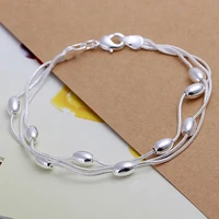 925 stamped silver bracelet chain fashion design product beautiful jewelry high quality bracelet bead for women lady wedding