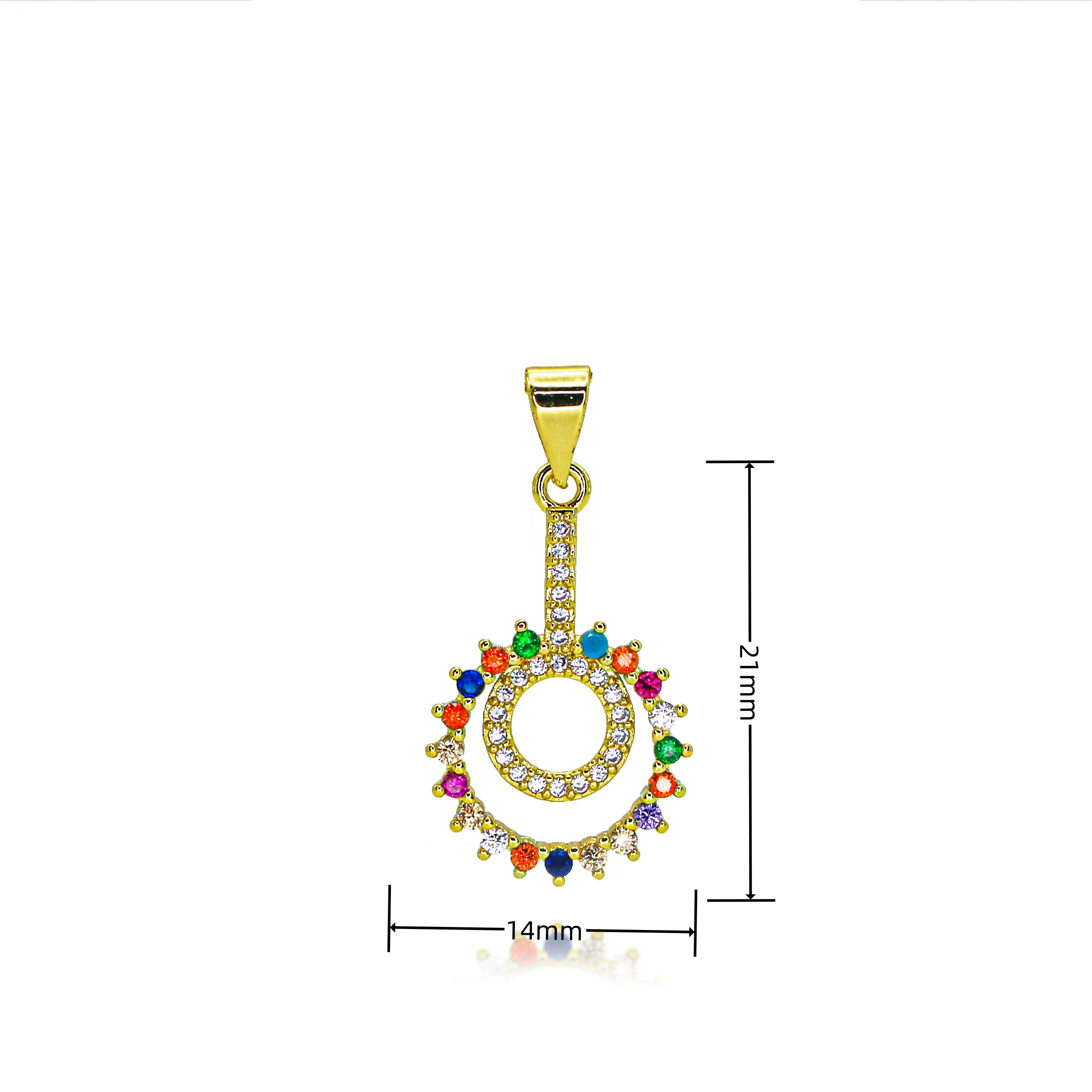 Позолоченные двойные круглые подвески для ожерелья DIY Изготовление ювелирных