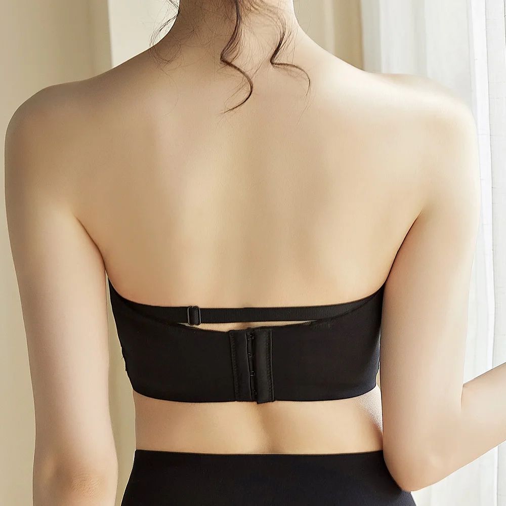 Strapless Bra Push Up Bralette Bandeau Bras Invisible Women Underwear Wire Free Lace Wedding Brassiere Sexy Seamless Lingerie