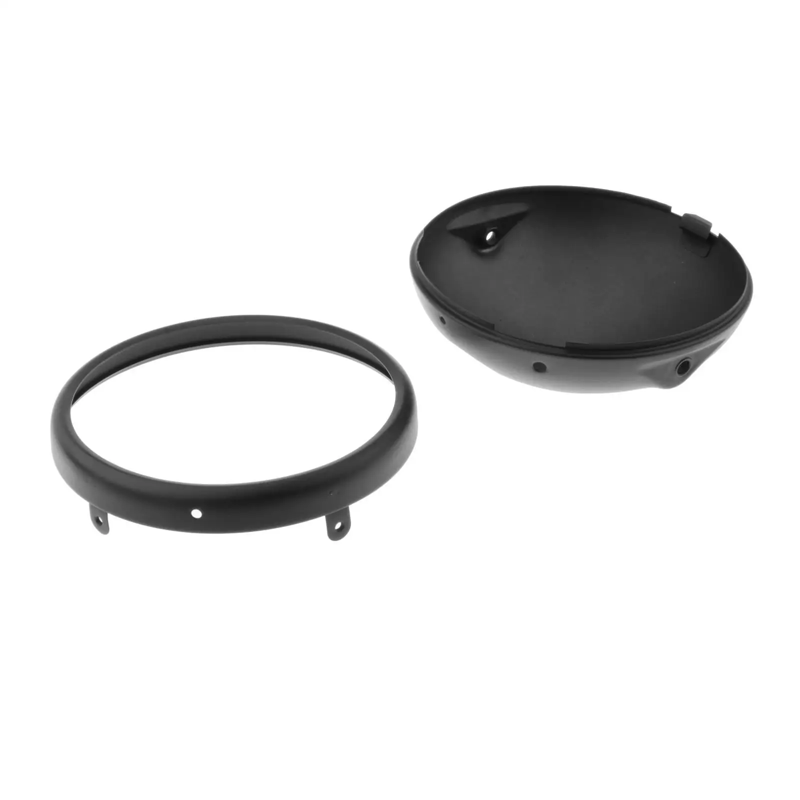 

7" Motorcycle Front Headlight Housing Shell Bucket Holder W/Mount Bracket