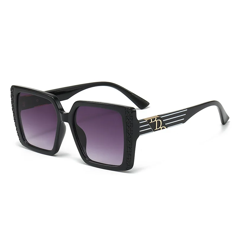 Модные Женские Квадратные Солнцезащитные Очки 2024 D-образная Оправа Защита Uv400