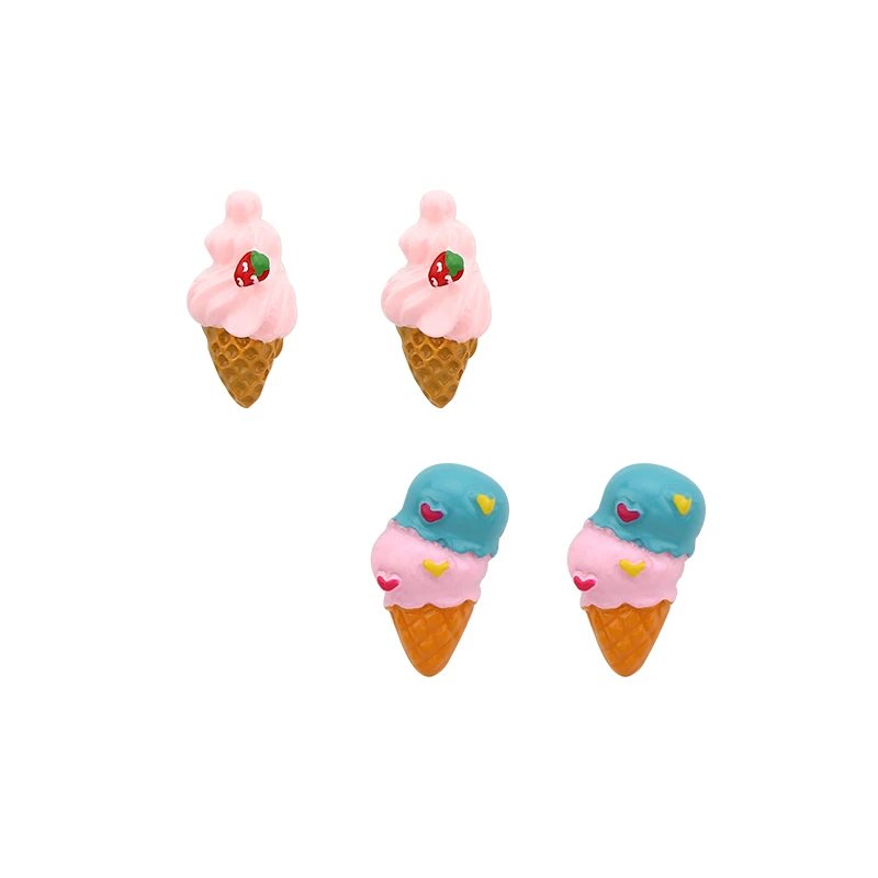 Original Design Ice Cream Stud Earrings Cute Summer Style 925 Silver Earrings Women's Fashion Jewelry