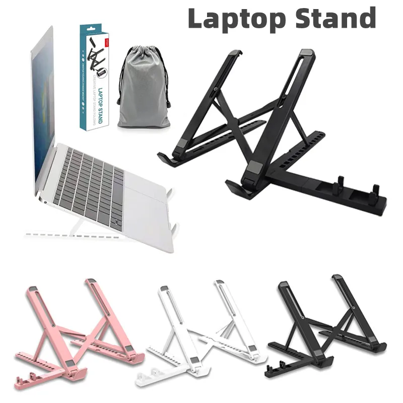 

2 In 1 Laptop Stand With Phone Holder in Desktop For ipad Macbook Air Notebook Computer Tablet Bracket Mount Portable Holder