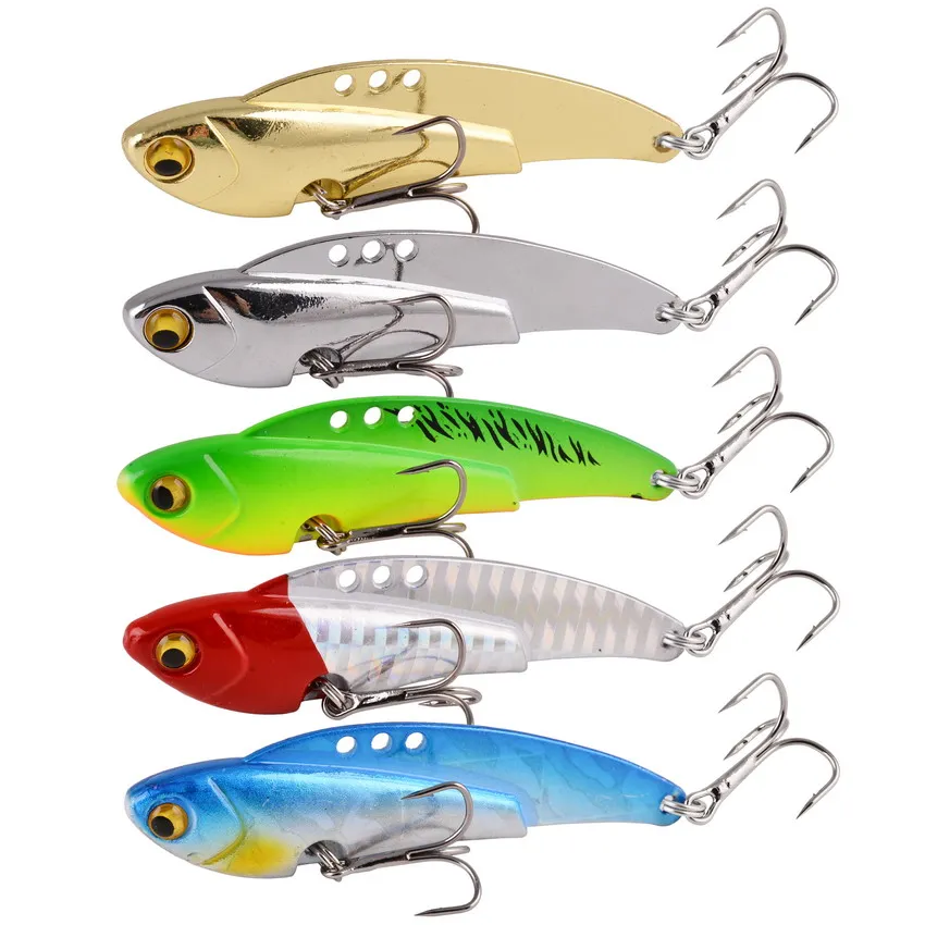 

5pcs/lot VIB BLADE Metal Fishing Lures 8g 10g 14g Vibration Sinking Sea Lure Artificial Bait For Perch Pike Zander Trout