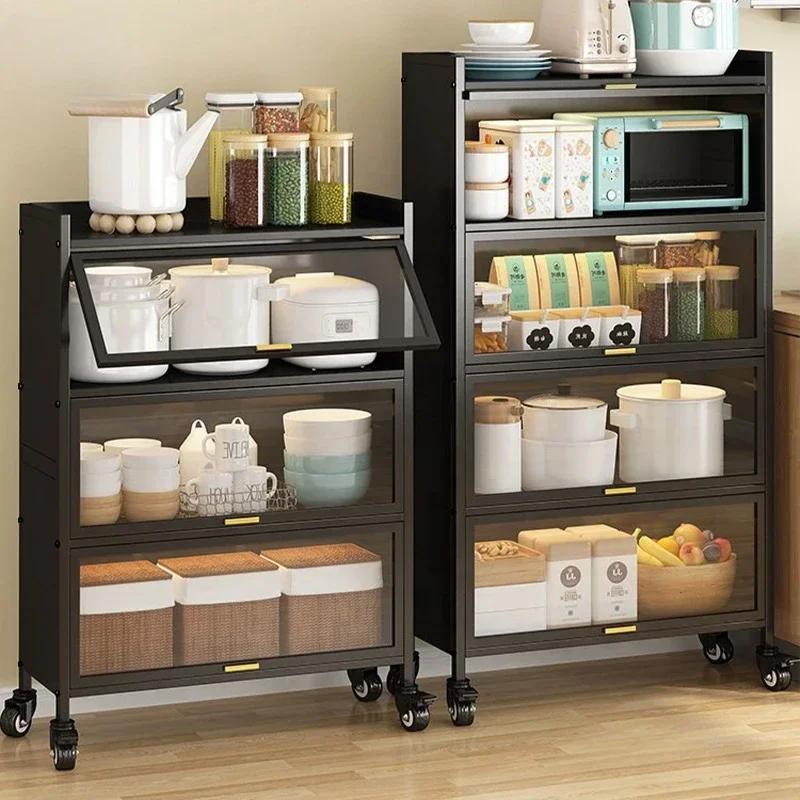 Стальной Многоэтажный буфетный шкаф с дверью многофункциональные горшки