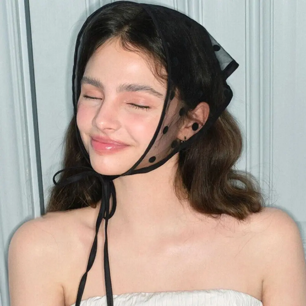 Женский Кружевной Треугольный Шарф С Цветочным Принтом Повязка На Голову В Стиле