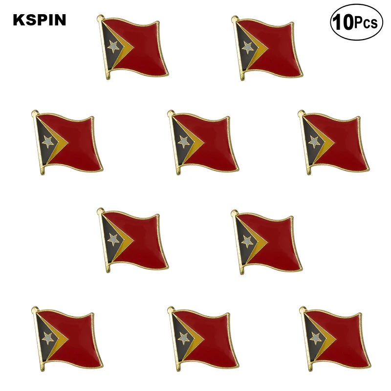 

East Timor Flag Lapel Pin Flag badge Brooch Pins Badges 10Pcs a Lot