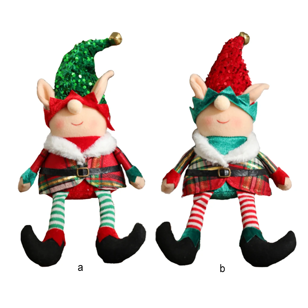 

Christmas Cute Doll Desktop Decoration Children Party Favor Ornament for Window Bedside Bedroom Living Room Red