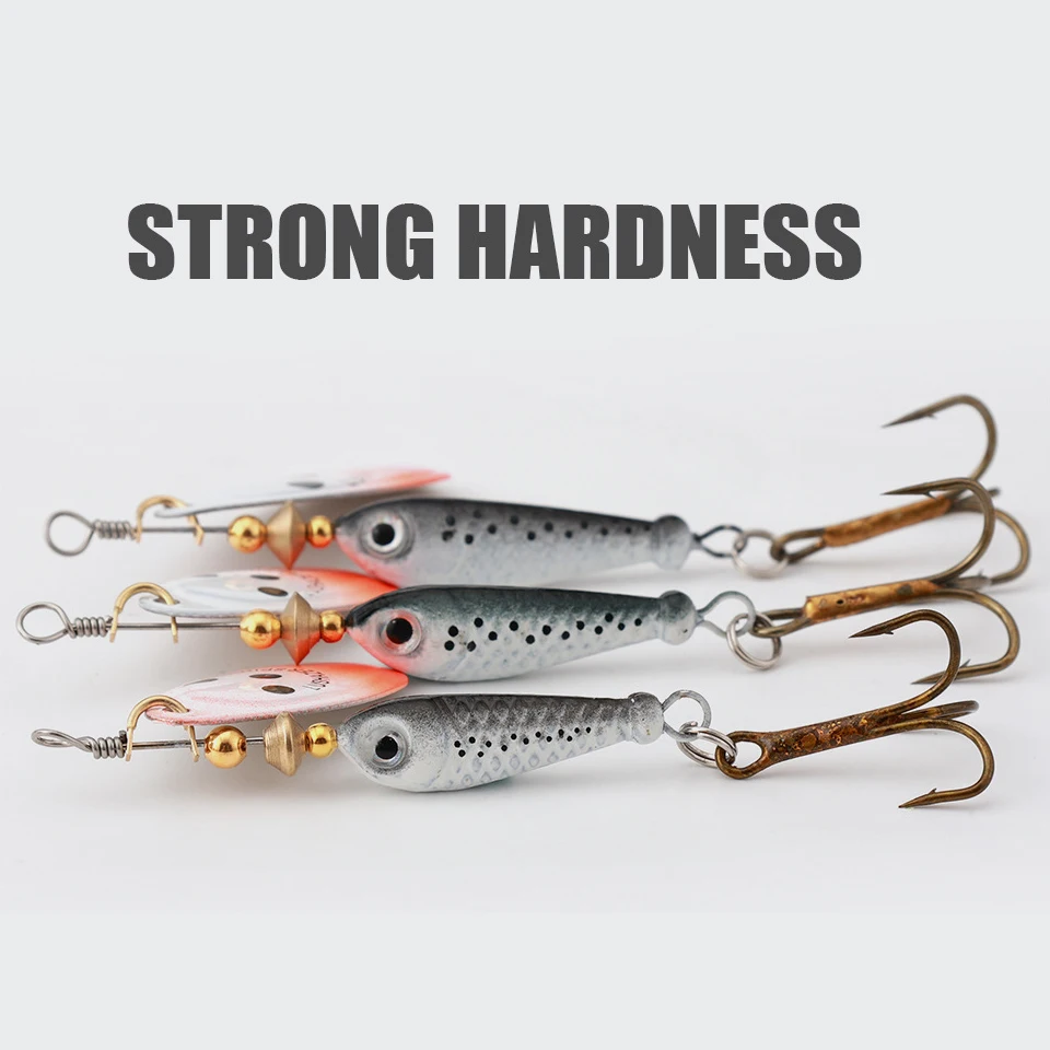 Купи 2pcs Metal Fishing Lure 11g 15g 18g Spinner Bait High Quality Hard Baits Treble Hook Fishing Tackle For Pike за 63 рублей в магазине AliExpress