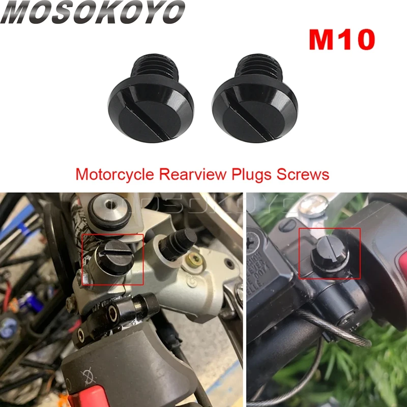 

Мотоциклетное зеркало заднего вида, заглушка, крышка, винты, болты, резьба для Yamaha MT07 MT-09 Tracer FJ-09 CB1000R, универсальный