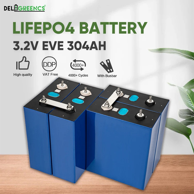 

3.2V 304AH Lifepo4 High Capacity Battery Pack Brand New Lithium Iron Phosphate Cell 12V 24V 36V 48V for RV Golf Cart Solar DDP