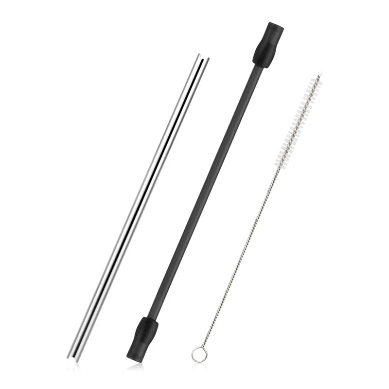

Milk Tube Replacement Silicone Hose Metal Tube & Clean Brush for Coffee Machines
