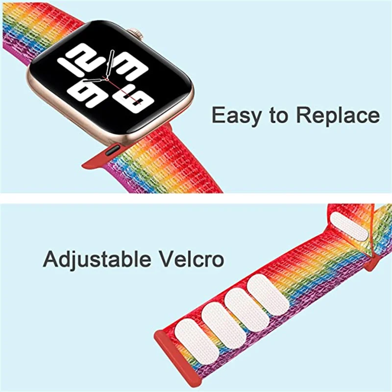 Nylon Strap For Apple Watch Ultra Band 44mm 40mm 49mm 45mm 41mm 42mm 38mm 45 mm Bracelet Breathable iwatch Series 8 se 7 6 5 3