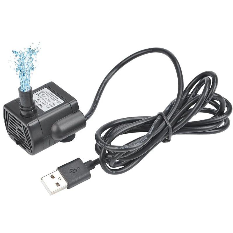 

Mini USB Pump 200L/H Submersible Water Pump For Aquarium Fish Fountain Garden House Water Hydroponic DC 3.5-9V 1-3W USB-1020