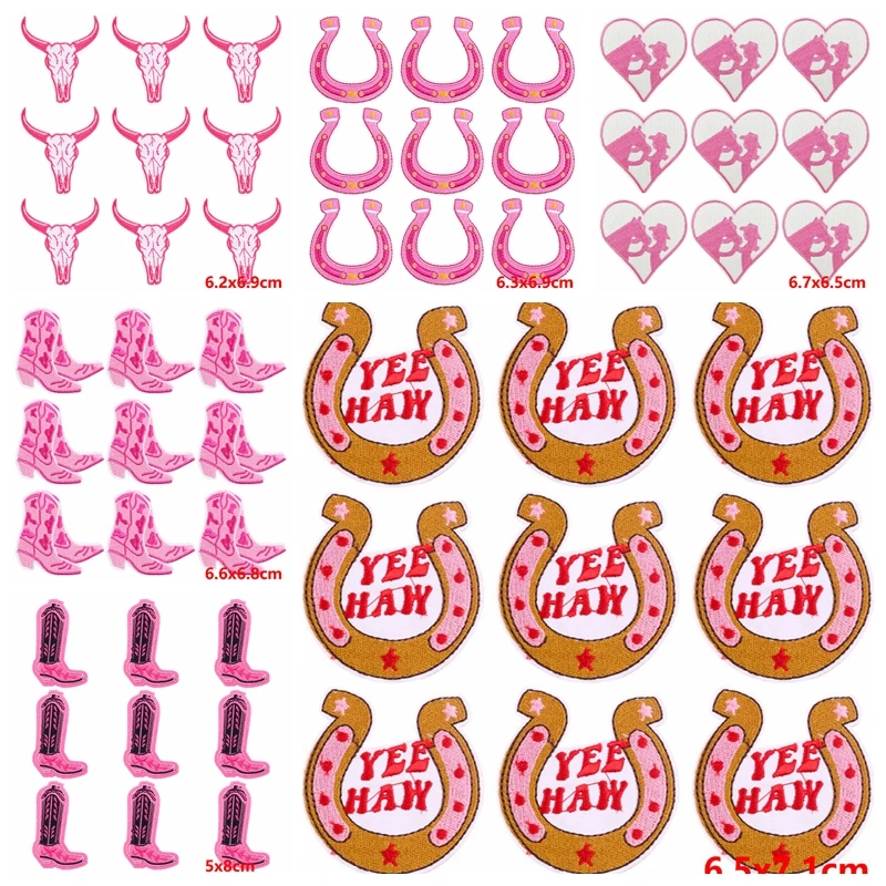 10 шт./партия ковбойские нашивки с вышивкой