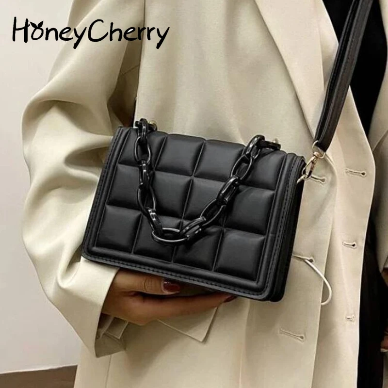 Фото Сумка-Кроссбоди Honeycherry с откидной крышкой и тиснением мини-сумки для женщин Сумка-Кроссбоди Honeycherry с откидной крышкой и тиснением мини-сумки для женщин