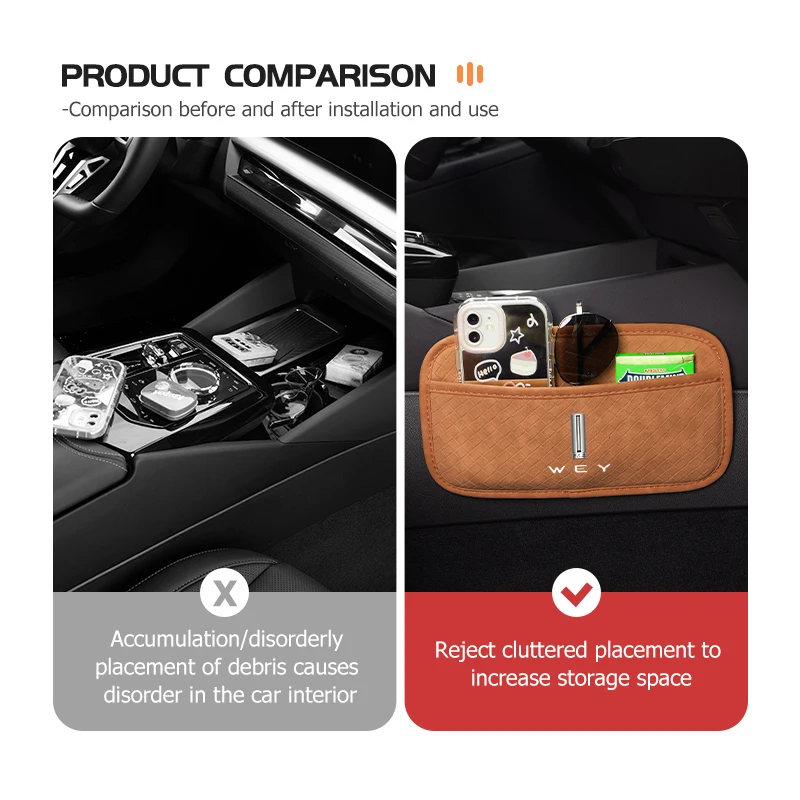 Самоклеящаяся многофункциональная сумка для хранения спинки автомобильных