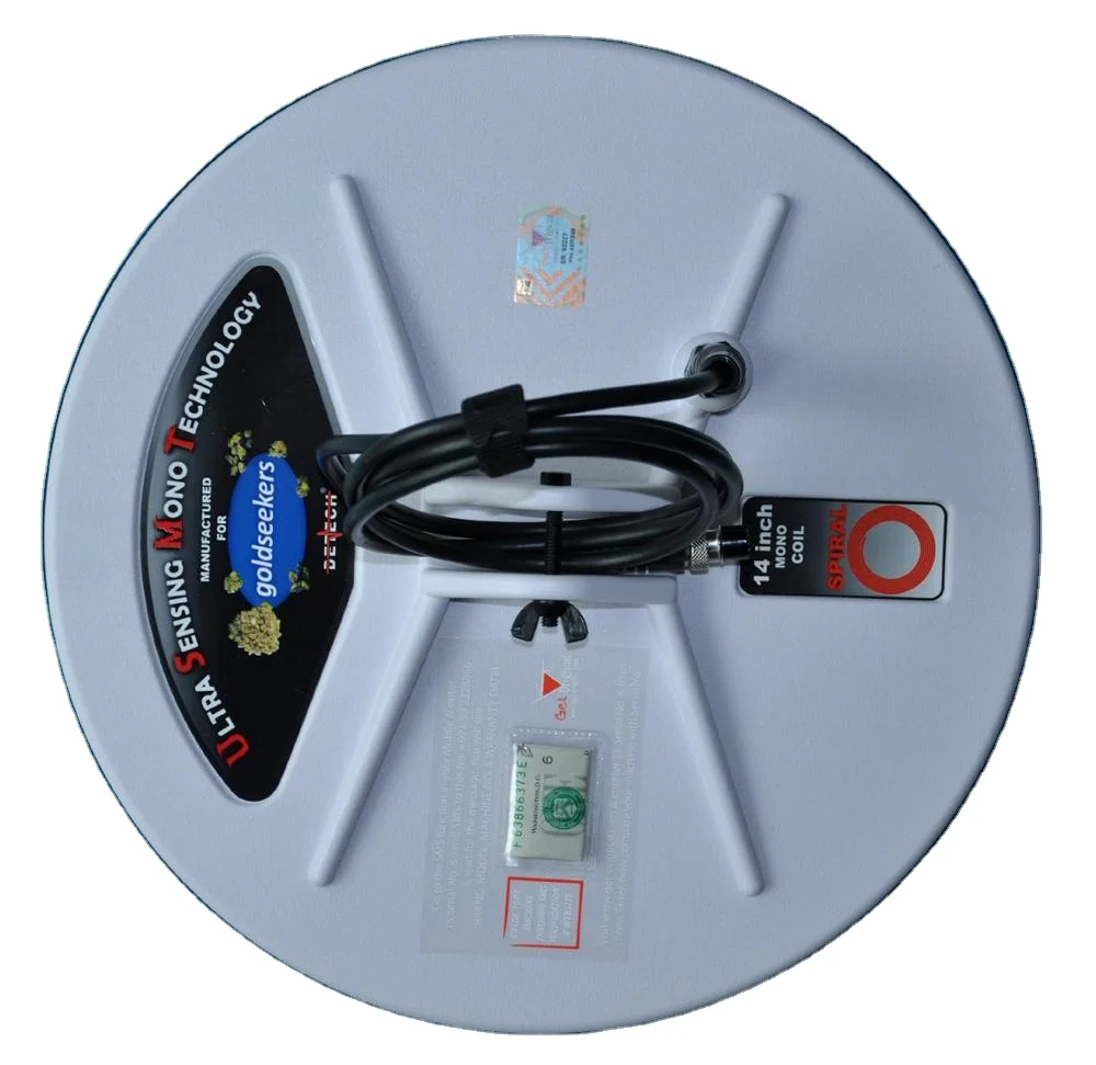 

2021 The Newest Coil of 14 Inch Round Super Search Larger Gold Monoloop Coil for Metal Detector Gold Fs2