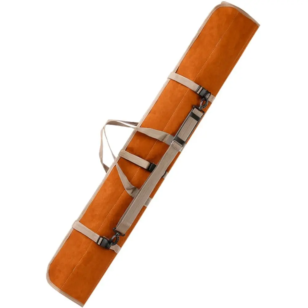 

Canvas Fishing Bag Gear Umbrella Tackle Roll Up Shoulder Bags Waterproof Artificial Suede Fishing Rod Storage Case Outdoor