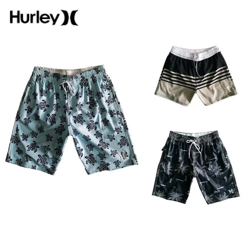 

Hurley Vêtements De Plage Men Swim Trunks Quick Dry Beach Shorts Summer Surf Clothes Waterproof Swimwear With Pockets Gym Pants