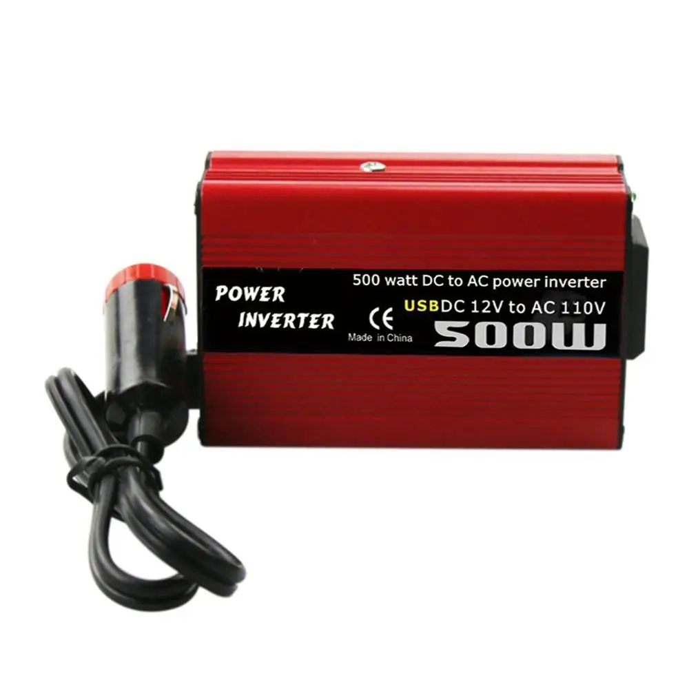 

New 500W to Power Converter Convertidor Inverter DC 12V AC 110/220V Car Inverter Automatic Transformer With Dual USB Car Adapter