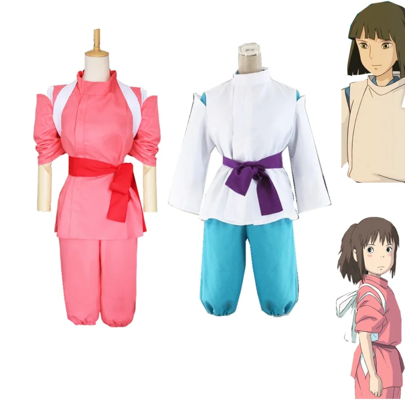 

Anime Movie Spirited Away Ogino Chihiro Nigihayami Kohakunushi Costume Aldult Unisex Top Pants Coat Hallowee Suite