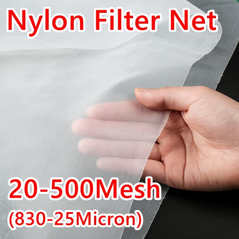 

20-500 Mesh Food Grade Nylon Filter Mesh Micron Kitchen Oil Food Water Filter Net Fabric Cloth Precisely Wine Beer Brew Colander