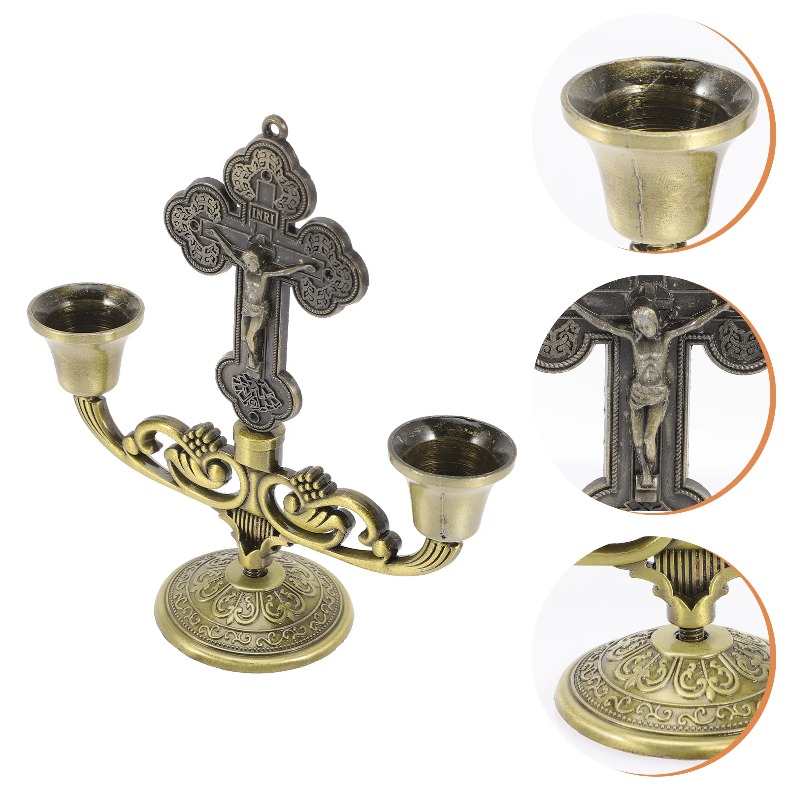

Holder Holders Stand Burner Candlestick Taper Shabbat Metal Candelabra Decorative Tealight Vintage Pillar Candlesticks Cross
