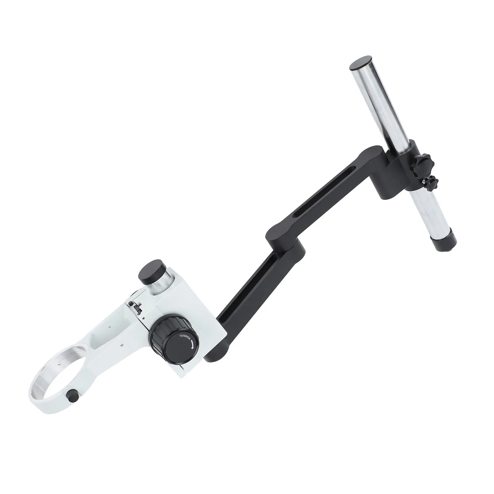 Микроскоп Шарнирный зажим 76 мм Алюминиевый сплав Двойная осевая подставка для