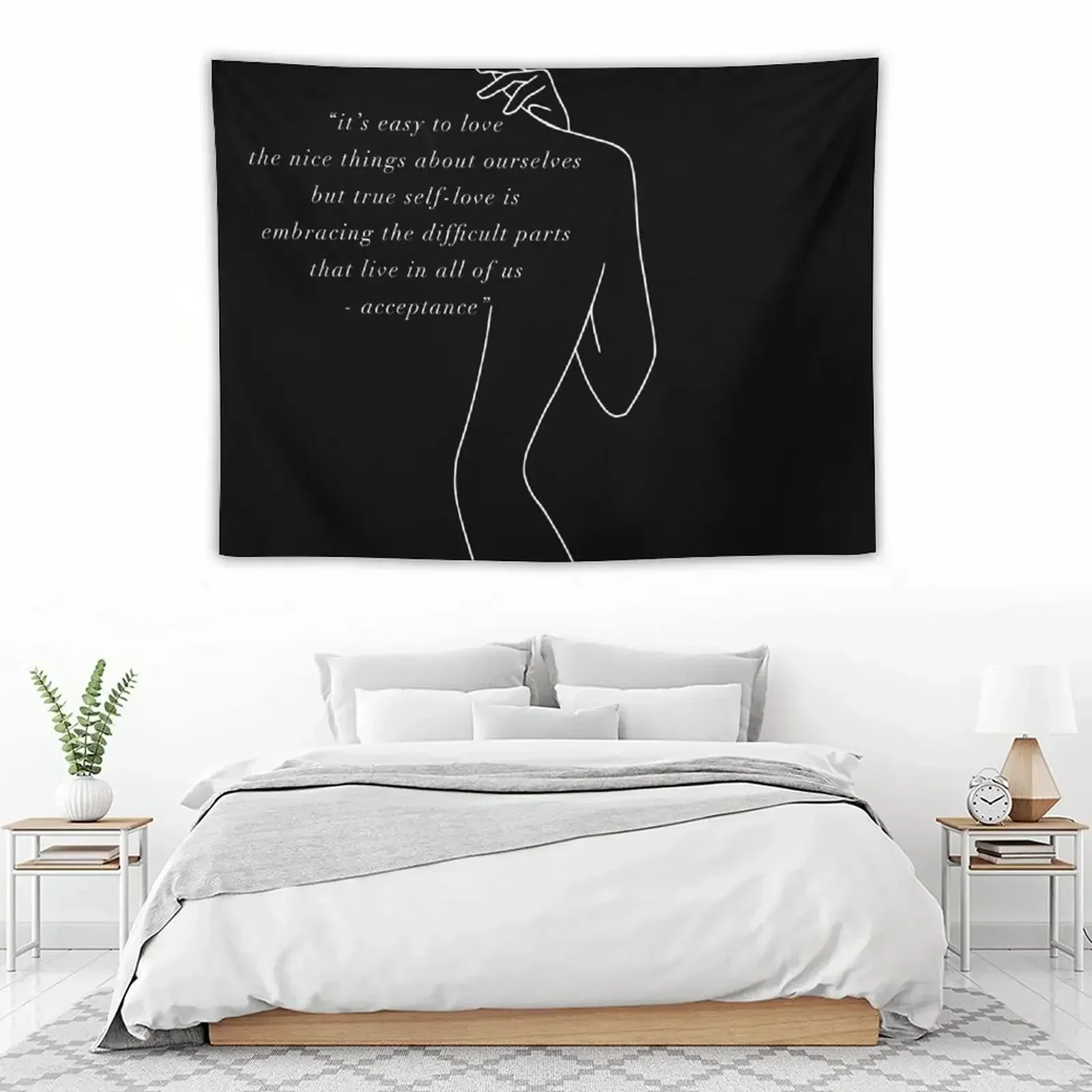 Rupi kaur ( Домашнее тело) Гобелен Украшения комнаты Kawaii Декор Эстетический гобелен