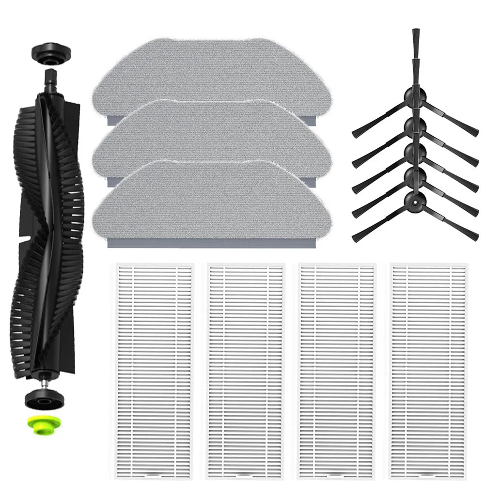 

Main Side Brush Filter and Mop Cloth Replacement Accessories for Qihoo 360 S10 X100 MAX Robotic Vacuum Cleaner
