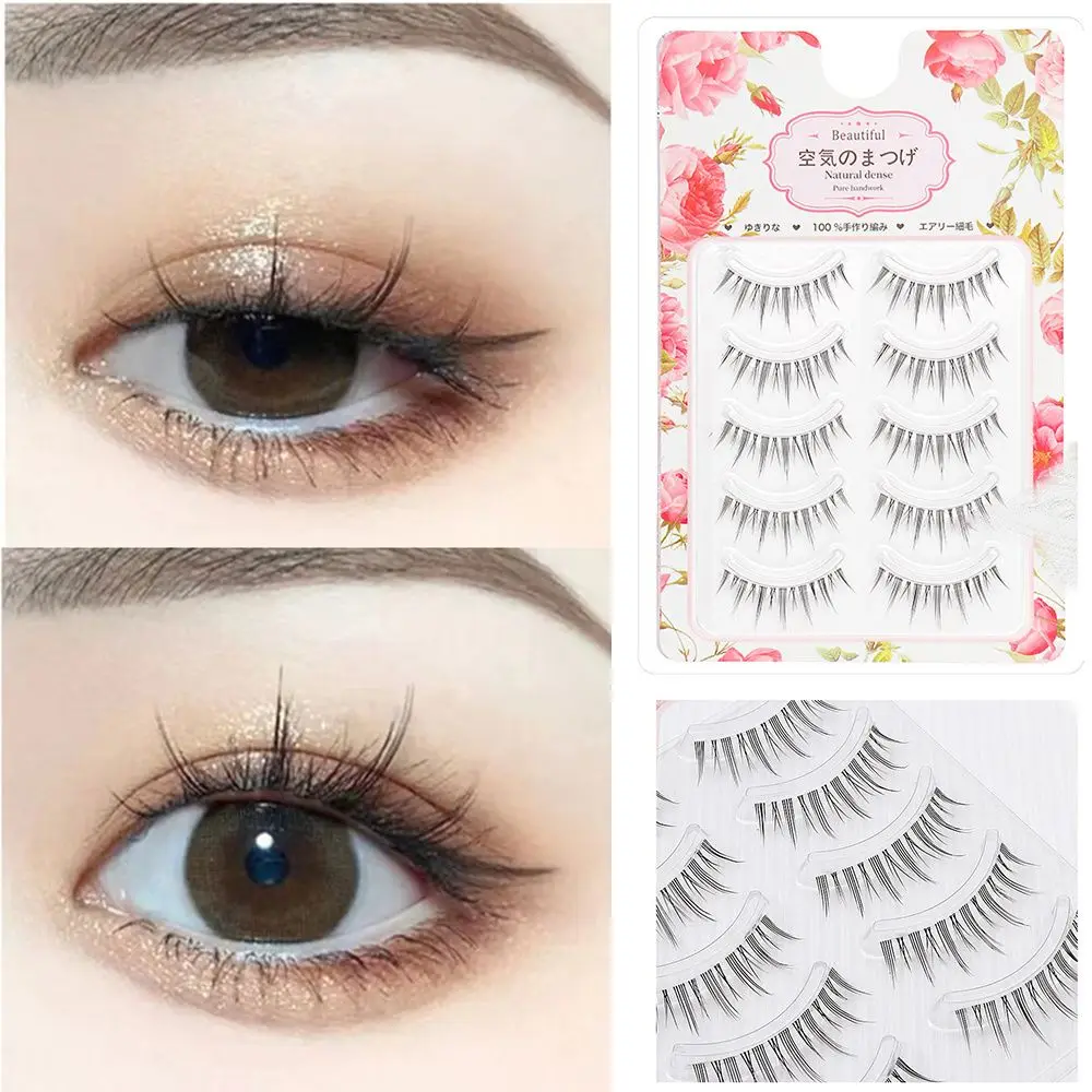 

Woman's Long Apply Quickly Natural Curly Eye Makeup Tools Reusable 3D Lash Extension False Eyelashes