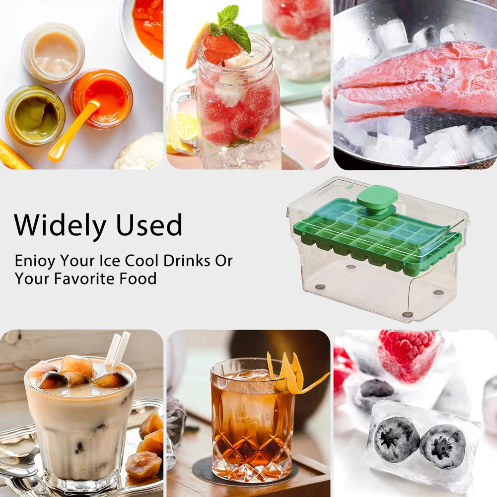 Пресс-форма для кубиков льда с лопатой бытовой ящик хранения 34/68 отделений