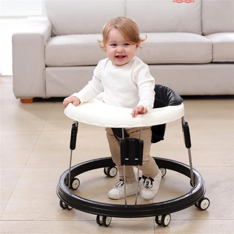 6-18Months Baby Walker Learning Anti Rollover Kid Foldable Wheel Walker Multi-Functional Seat Car Baby Pushchair Baby Walker