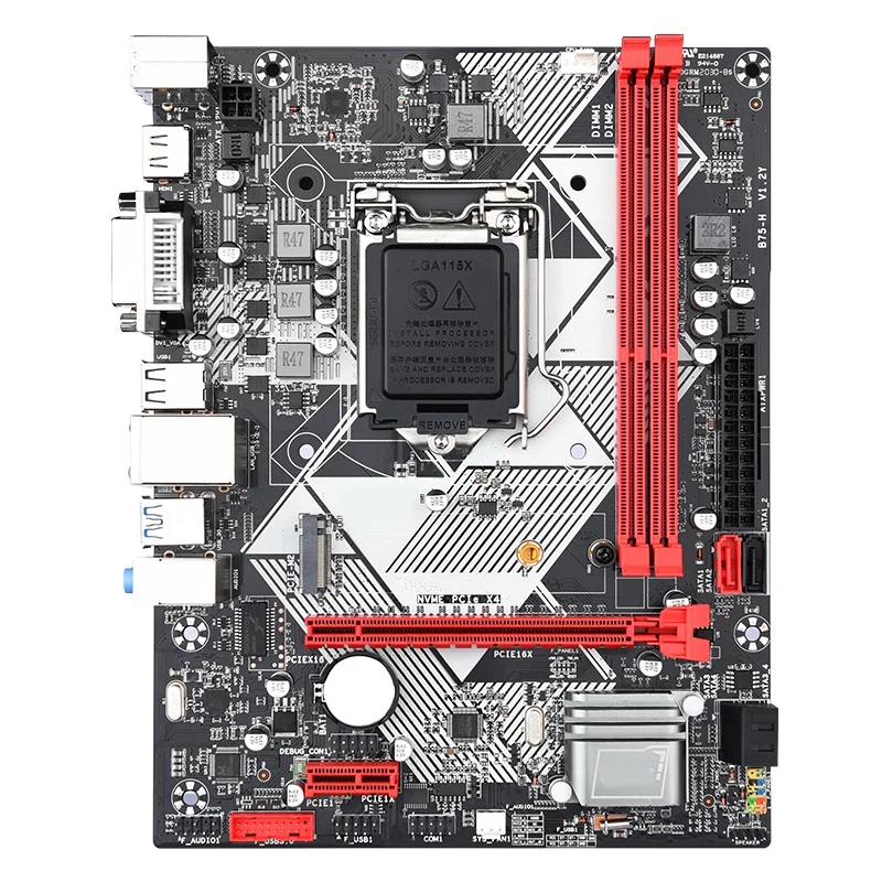 

B75 MINI Computer Motherboard with Processor CPU Accessories Kit DDR3 2 RAM Slots