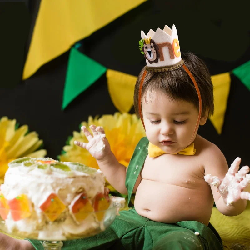 Шляпа Wild One Birthday лесная корона льва украшения для вечеринки в стиле сафари