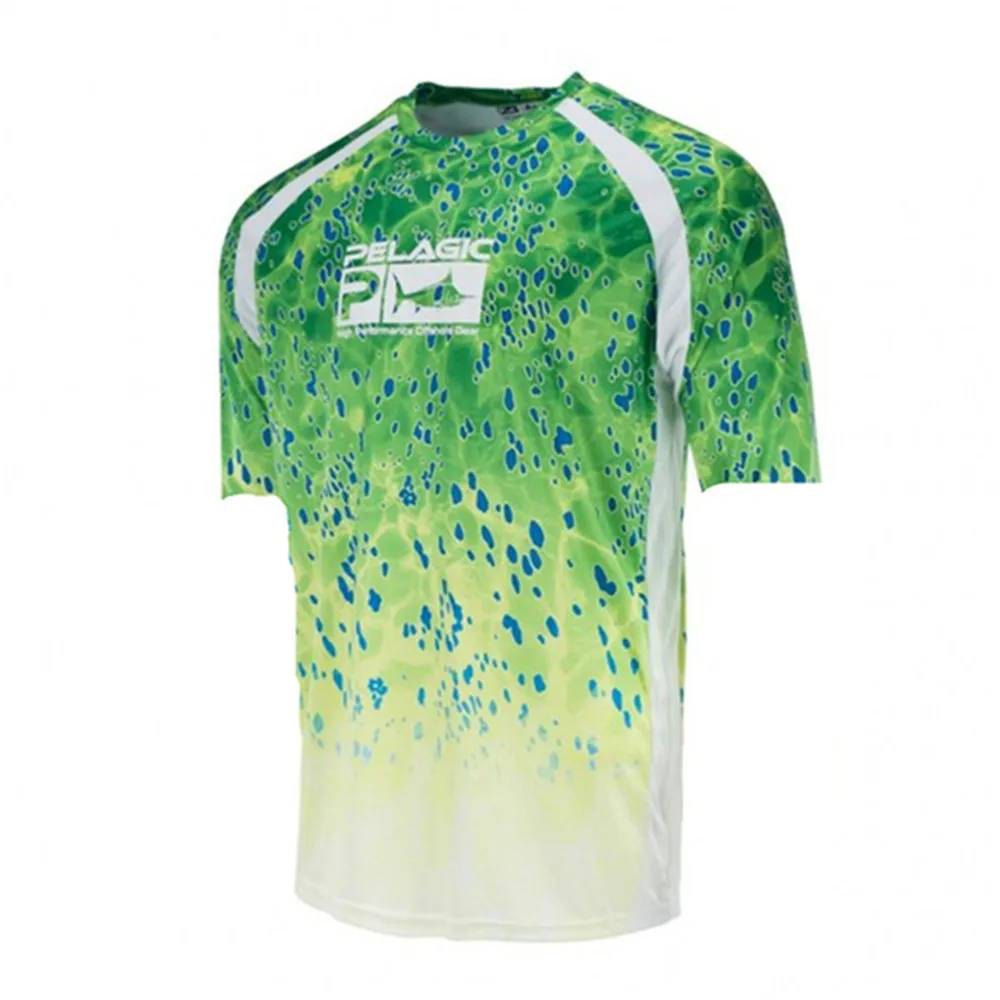 

2024 Fishing Shirts Short-sleeve Summer Anti-UV Quick Dry Fishing Clothing Outdoor Sports Running Tops Wear Camisa De Pesca