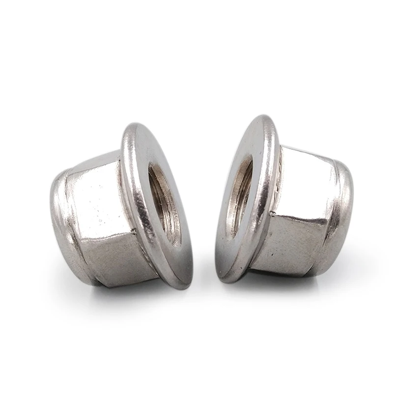 Нейлоновая гайка из нержавеющей стали с фланцем GB6183 нейлоновая