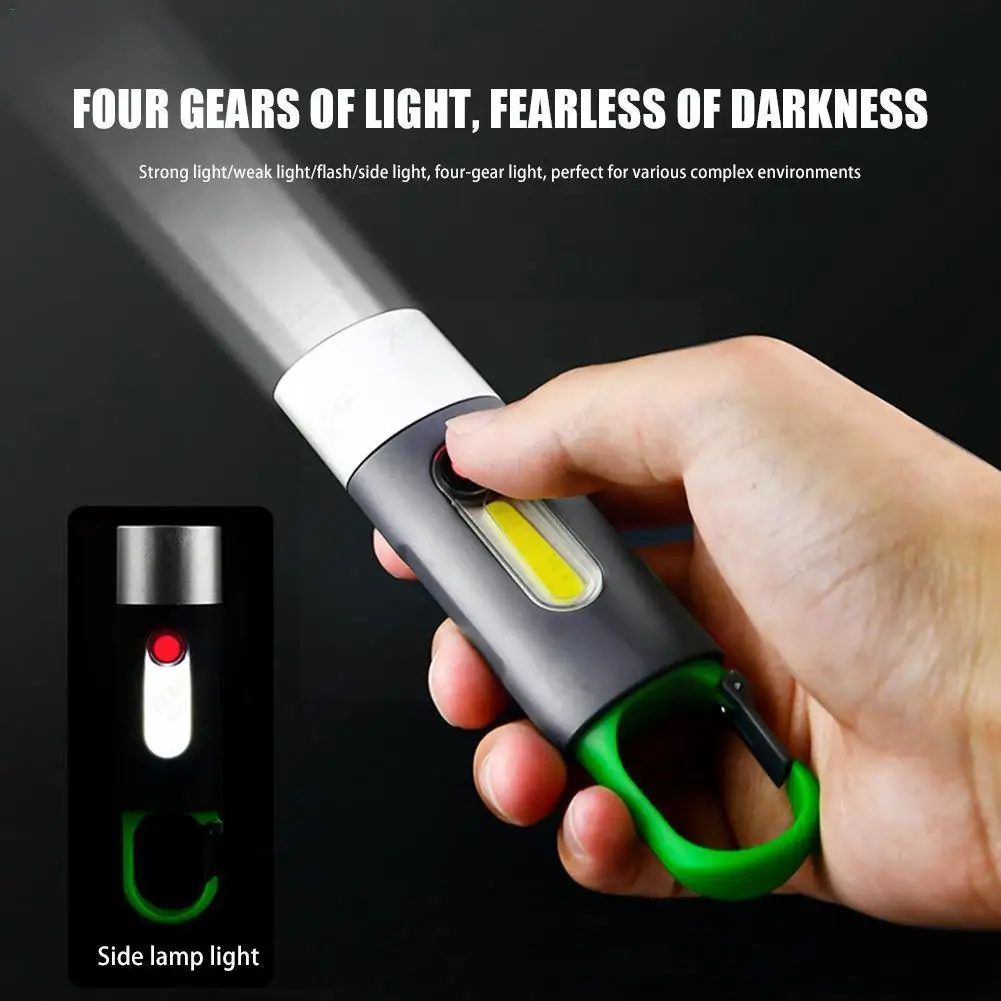 

Portable Rechargeable LED Flashlight XP-G COB Flash Camping Light Modes Flashlight Led Mini Torch 4 Lantern Light Lighting R0V8