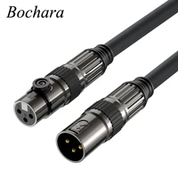 bochara gold plated xlr cable male to female 3pin ofc audio cable foilbraided shielded for microphone mixer amplifier 5meter