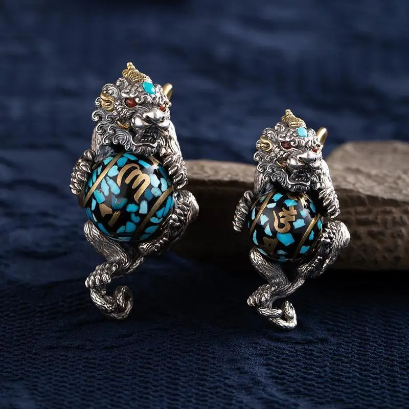 Новинка подвеска для ключей Lucky Pixiu с мантрой из шести символов цепочка